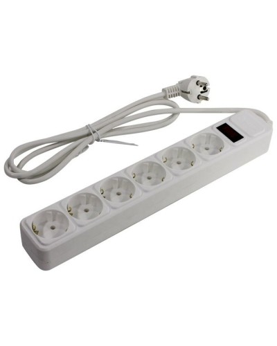 SP6W-130. Сетевой фильтр 6 розеток, 3м, белый. 5bites в Арзамасе