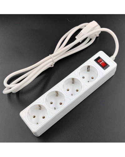 SP4W-518 GARDA. Сетевой фильтр 4 розетки,1,8м, белый. 5bites в Арзамасе