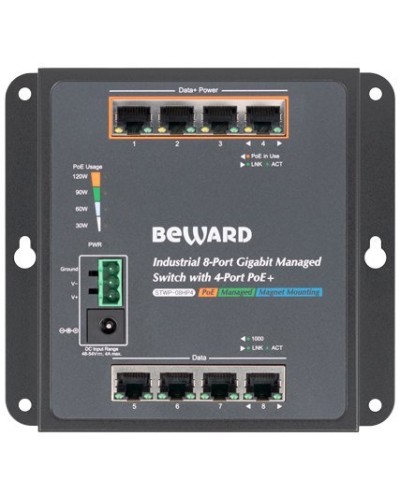STWP-08HP4. Коммутатор 8-портовый. Beward в Арзамасе