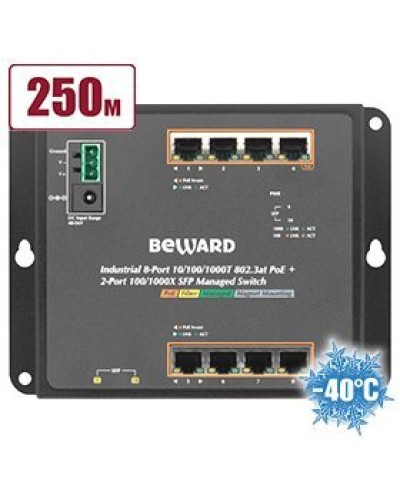 STWP-0802HP. Коммутатор 8-портовый. Beward в Арзамасе