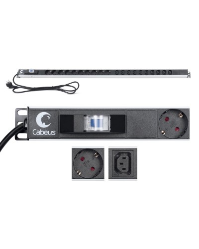 PDU-16-10S-10C13-B (9552c). Блок розеток. CABEUS в Арзамасе