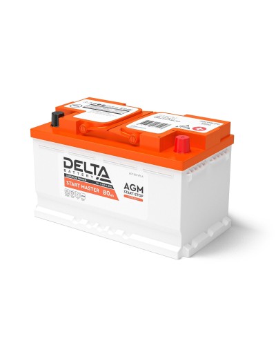 Delta START MASTER AGM 1280 (80 Ah). Аккумулятор автомобильный герметичный свинцово-кислотный. Delta в Арзамасе