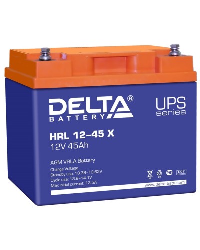 Delta HRL 12-45 X. Аккумулятор герметичный свинцово-кислотный. Delta в Арзамасе