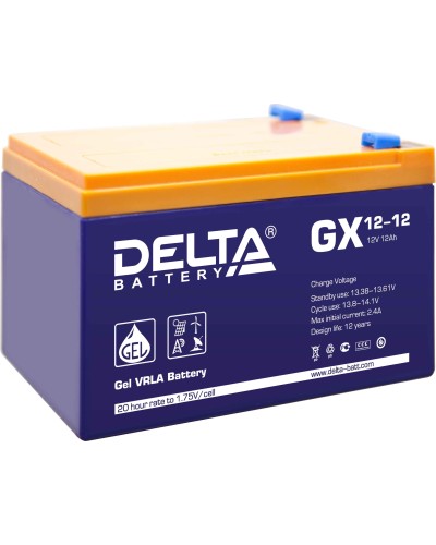 Delta GX 12-12. Аккумулятор герметичный свинцово-кислотный. Delta в Арзамасе