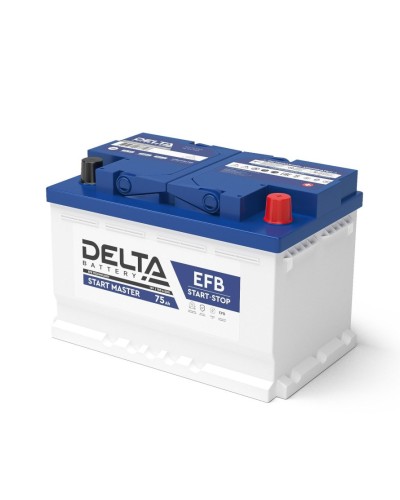 Delta START MASTER EFB 1275 (75 Ah). Аккумулятор автомобильный герметичный свинцово-кислотный. Delta в Арзамасе