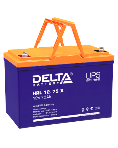 Delta HRL 12-75 X. Аккумулятор герметичный свинцово-кислотный. Delta в Арзамасе