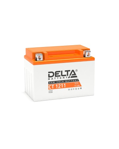 Delta CT 1211. Аккумулятор герметичный свинцово-кислотный стартерный. Delta в Арзамасе