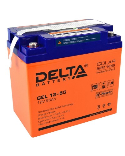 Delta GEL 12-55. Аккумулятор герметичный свинцово-кислотный. Delta в Арзамасе