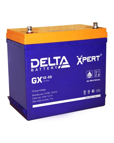 Delta GX 12-55. Аккумулятор герметичный свинцово-кислотный. Delta в Арзамасе