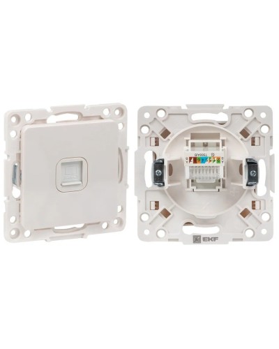 Стокгольм Механизм Розетки RJ-45 1-местной (EYK01-035-10). Механизм Розетки RJ-45 1-местной. EKF в Арзамасе