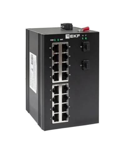 TSX-U-2GX/SFP-16GT. Промышленный неуправляемый коммутатор. EKF в Арзамасе