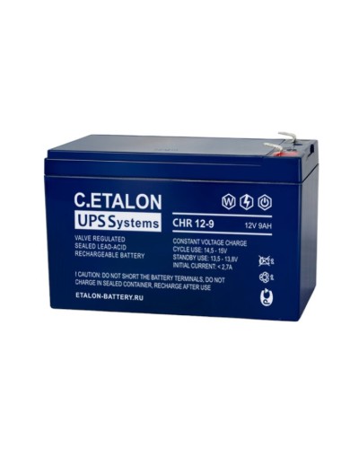 C.ETALON CHR 12-9. Аккумулятор герметичный свинцово-кислотный. ETALON в Арзамасе