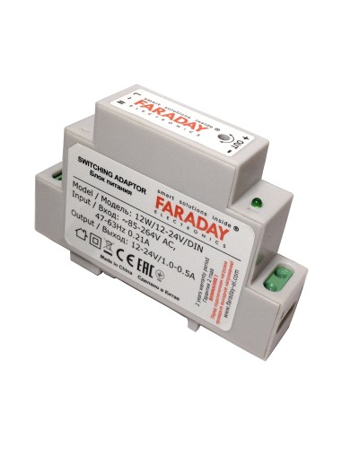 12W/12-24V/DIN. Блок питания. FARADAY в Арзамасе