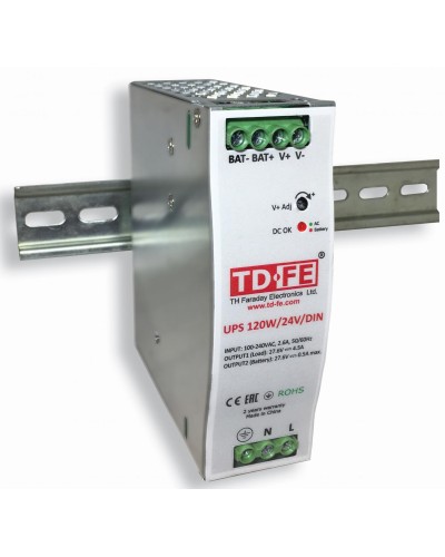 UPS 120W/24V/DIN. Блок бесперебойного питания. FARADAY в Арзамасе
