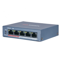 DS-3E0105P-E/M(B). Коммутатор с питанием POE. Hikvision