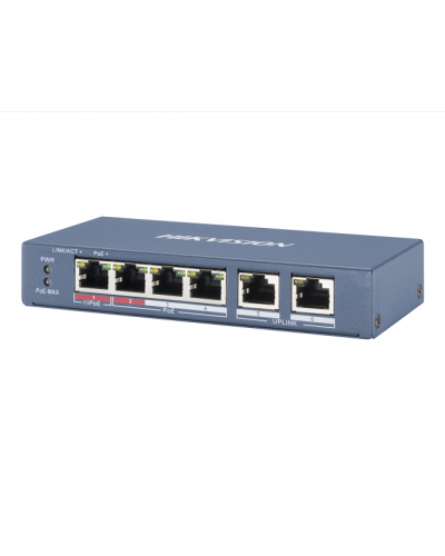 DS-3E0106P-E/M. Коммутатор с питанием POE. Hikvision в Арзамасе
