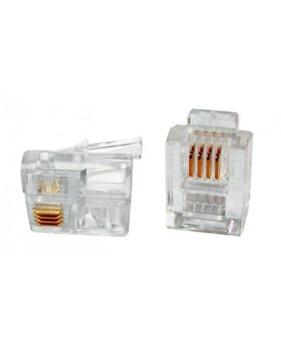 PLUG-6P4C-P-C2-100 (100 шт). Разъем RJ-12. Hyperline в Арзамасе