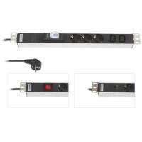 SHE19-6SH-B-2.5EU. Блок розеток 19. Hyperline