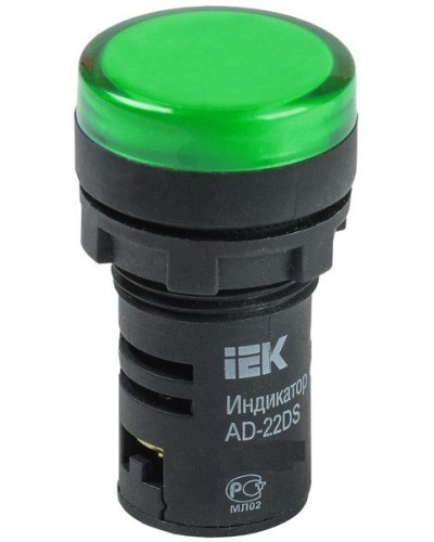 Лампа AD22DS (LED) матрица D22мм зеленый 230В (BLS10-ADDS-230-K06). Светосигнальный индикатор. IEK в Арзамасе