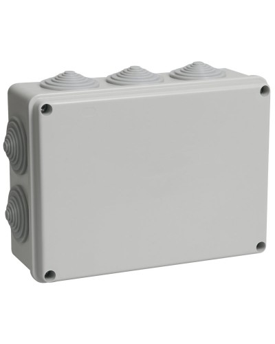 Коробка распаячная КМ41244 190х140х70 открытой проводки IP55 10 гермовводов серая (UKO11-190-140-070-K41-55). Коробка распаячная безгалогенная (HF). IEK в Арзамасе