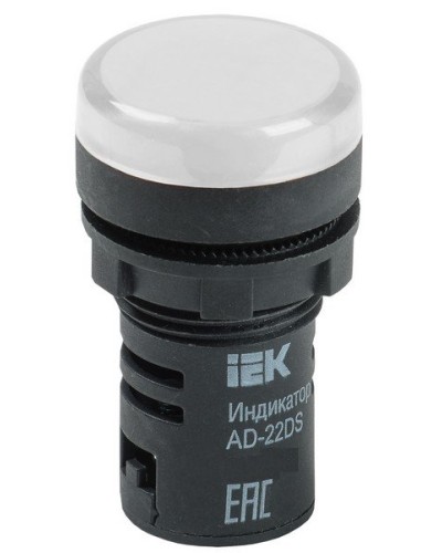 Лампа AD22DS (LED) матрица D22 мм 24В AC/DC белый (BLS10-ADDS-024-K01). Светосигнальный индикатор. IEK в Арзамасе