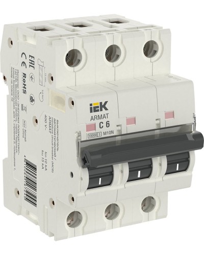 M10N 3P C 6А 10кА ARMAT (AR-M10N-3-C006). Автоматический выключатель. IEK в Арзамасе