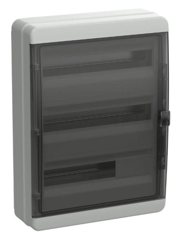 Корпус пластиковый КМПн-54 IP65 TEKFOR (TF5-KP72-N-54-65-K03-K02). Корпус модульный пластиковый черная прозрачная дверь. IEK в Арзамасе