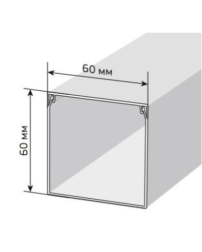 Короб 60х60 ЭЛЕКОР (CKK10-060-060-1-K01). Кабель-канал с двойным замком. IEK в Арзамасе