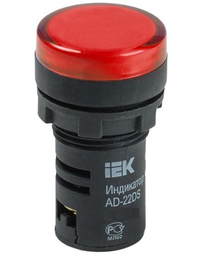 Лампа AD22DS (LED)матрица D22мм красный 230В (BLS10-ADDS-230-K04). Светосигнальный индикатор. IEK в Арзамасе