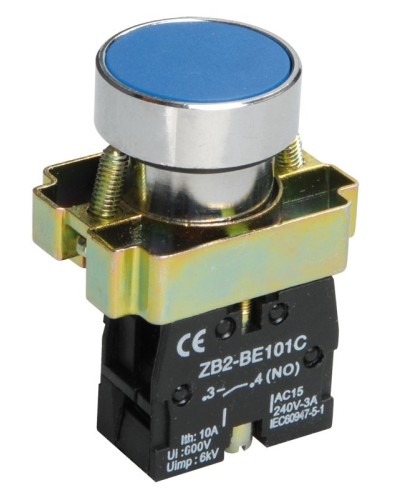 Кнопка LAY5-BA61 без подсветки синяя 1з (BBT60-BA-K07). Кнопка без подсветки. IEK в Арзамасе