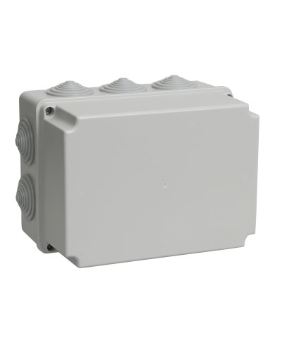 Коробка распаячная КМ41245 190х140х120 открытой проводки IP44 10 гермовводов серая (UKO10-190-140-120-K41-44). Коробка распаячная безгалогенная (HF). IEK в Арзамасе