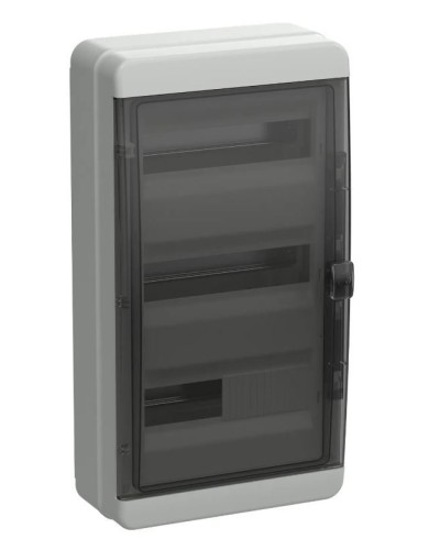 Корпус пластиковый КМПн-36 IP65 TEKFOR (TF5-KP72-N-36-65-K03-K02). Корпус модульный пластиковый черная прозрачная дверь. IEK в Арзамасе