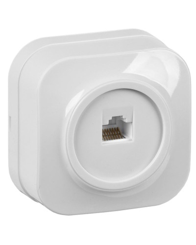 Розетка RJ45 кат.5E о/у РК10-ХБ белый IEK GLORY (EKH10-K01). Розетка компьютерная. IEK в Арзамасе
