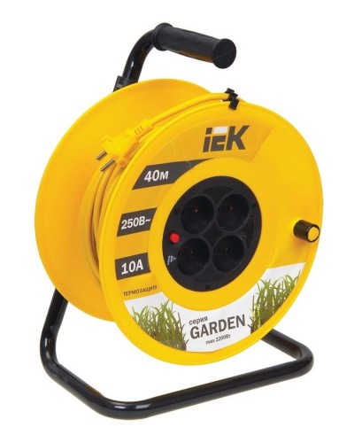 УК40 4 места, 40м (WKP23-10-04-40). Удлинитель на катушке Garden. IEK в Арзамасе
