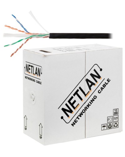 U/UTP 4pair, Cat6, Solid, Out, PE (EC-UU004-6-PE-BK). Кабель «витая пара» (LAN) для структурированных систем связи. NETLAN в Арзамасе