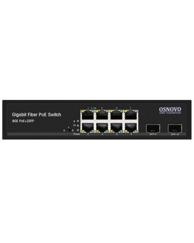 SW-80802(150W). Промышленный PoE коммутатор Gigabit Ethernet на 10 портов. OSNOVO в Арзамасе