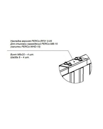 PERCo-RF01 0-05. Накладка верхняя. PERCo в Арзамасе