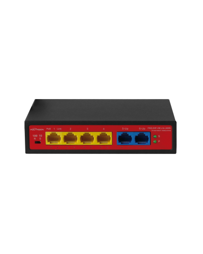 PND-04P-2M Lite (48W). Коммутатор неуправляемый 6-портовый с функцией PoE. Polyvision в Арзамасе