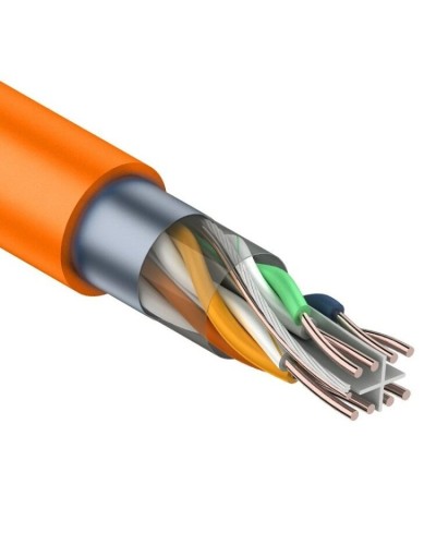 F/UTP, CAT 6, ZH нг(А)-HF, 4PR, 23AWG, INDOOR, SOLID, оранжевый, 305 м, REXANT (01-0151). Кабель «витая пара» (LAN) для структурированных систем связи. Rexant в Арзамасе
