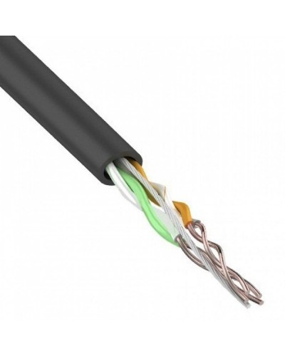 U/UTP, CAT 5e, PE, 2PR, 24AWG, OUTDOOR, SOLID, черный, 305м, REXANT (01-0025). Кабель «витая пара» (LAN) для структурированных систем связи. Rexant в Арзамасе