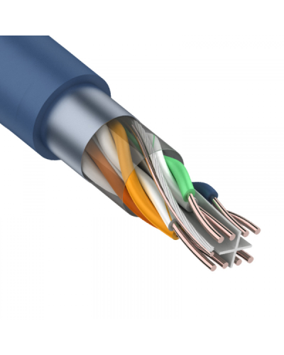 F/UTP, CAT 6, PVC, 4PR, 23AWG, INDOOR, SOLID, синий, 305 м, REXANT (01-0147). Кабель «витая пара» (LAN) для структурированных систем связи. Rexant в Арзамасе