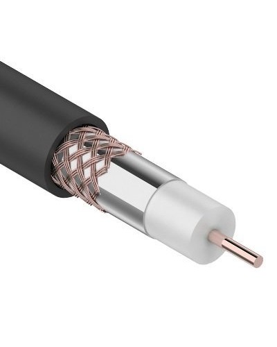 RG-6U+Cu, 75 Ом, Cu/Al/Cu, 64%, 100м. OUTDOOR REXANT (01-2222). Кабель коаксиальный радиочастотный. Rexant в Арзамасе