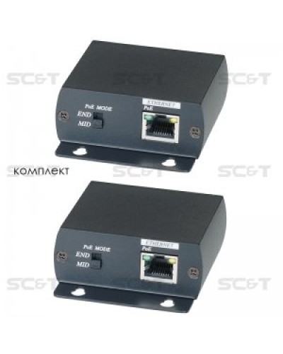 IP01P. Удлинитель Ethernet с PoE. SC&T в Арзамасе