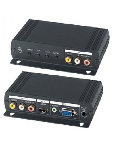 AD001HH. Преобразователь композитного видео и аудиосигналов в VGA и HDMI. SC&T в Арзамасе