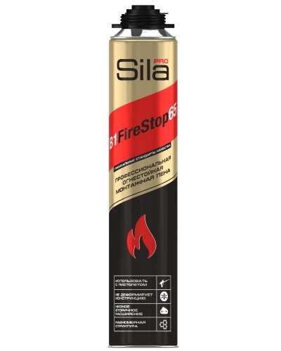 Пена огнестойкая Sila Pro B1 Firestop 65, 850 мл: Пена монтажная профессиональная в Арзамасе