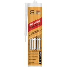 Герметик Sila PRO Max Sealant, High Temp, термостойкий, 280 мл. Герметик силиконовый термостойкий, красный. Sila