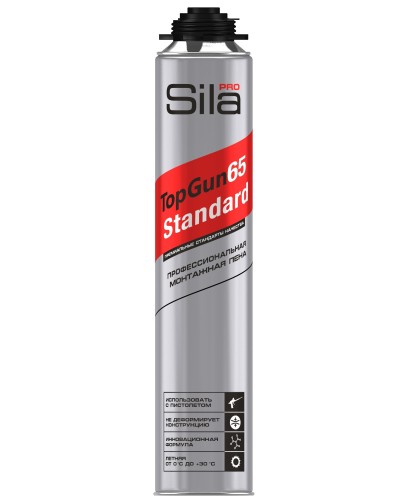 Пена монтажная Sila Pro TopGun 65 STANDARD, 850 мл. Пена монтажная профессиональная. Sila в Арзамасе