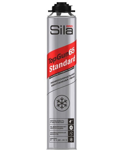 Пена монтажная Sila Pro TopGun 65 STANDARD winter, 850 мл. Пена монтажная профессиональная. Sila в Арзамасе