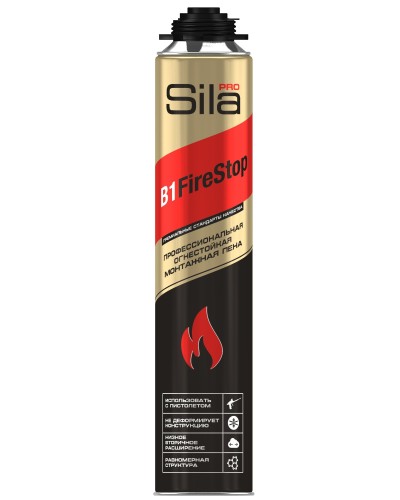 Пена огнестойкая Sila Pro B1 Firestop, 750 мл: Пена монтажная профессиональная в Арзамасе