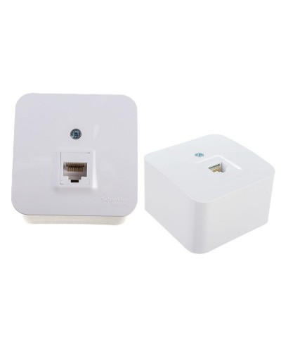 BLANCA розетка RJ45 1-местная, кат. 5Е, открытой установки, белый (BLNIA045001). Розетка компьютерная с изолированной пластиной. Systeme Electric в Арзамасе